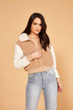 Mixed Fur Bomber Jacket - Harvest Beauty