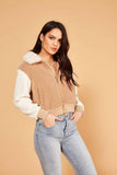 Mixed Fur Bomber Jacket - Harvest Beauty