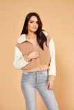 Mixed Fur Bomber Jacket - Harvest Beauty