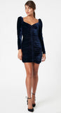 Neva Velvet Ruched Dress - Harvest Beauty