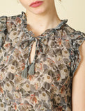 Floral Chiffon Top - Harvest Beauty