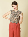 Floral Chiffon Top - Harvest Beauty