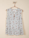 Printed Plumetti Top - Harvest Beauty