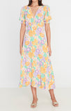 Marie Louise Midi Dress Ade Floral Print-Harvest Beauty