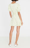 Florence Mini Dress Luda Floral Print Lime - Harvest Beauty