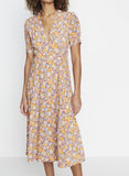 Meadows Midi Dress Meja Floral - Harvest Beauty