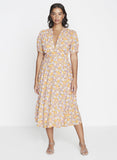 Meadows Midi Dress Meja Floral - Harvest Beauty