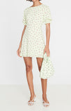 Florence Mini Dress Luda Floral Print Lime - Harvest Beauty