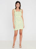 Mid Summer Mini Dress Luda Floral Print - Lemon-Harvest Beauty