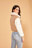 Mixed Fur Bomber Jacket - Harvest Beauty