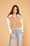 Mixed Fur Bomber Jacket - Harvest Beauty