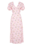 Daija Midi Dress Juliette Floral Pink-Harvest Beauty