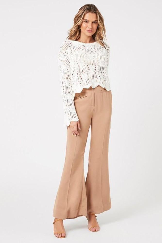 Sale Wynn Crochet Knit White Beach Beautiful Perfect Sweater