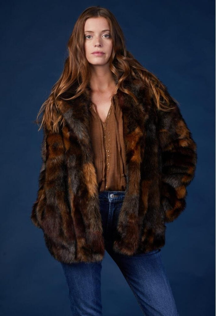 Louise Paris faux suede womens jacket, size medium